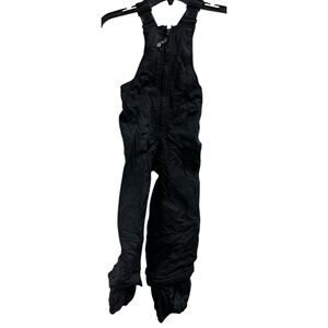 TOMA Black kids Bib overall ski snow pants winter stretch adjustable straps sz 5